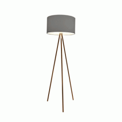 Lampa podłogowa AZ3011 szary klosz miedziane nóżki 