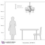 Lampa wisząca VENISIA LDP 8810-6 (FGD) Lumina Deco elegancka z kryształami - 2