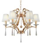 Lampa wisząca VENISIA LDP 8810-6 (FGD) Lumina Deco elegancka z kryształami - 4