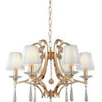 Lampa wisząca VENISIA LDP 8810-6 (FGD) Lumina Deco elegancka z kryształami