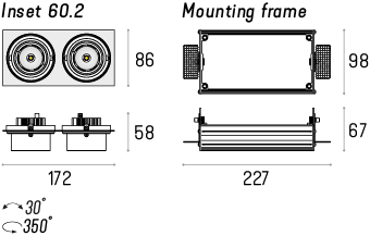 Rama montażowa do MULTIVA EVO 60.2 LED Trimless 4.1853 Labra 