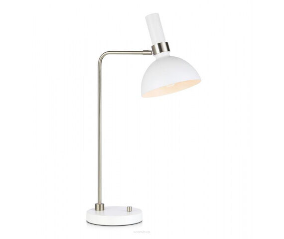 Lampa stołowa Larry 107502 Markslojd skandynawski styl minimalistyczna biała nowoczesna oprawa stojąca 