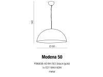 Lampa wisząca MODENA 50 AZzardo FB6838-50 BK/GO AZ1395  wykonana jest z metalu w kolorze czarno-złotym półokragła idealna do kuchni - 2