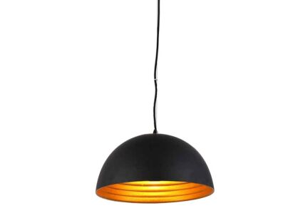 Lampa wisząca MODENA 50 AZzardo FB6838-50 BK/GO AZ1395  wykonana jest z metalu w kolorze czarno-złotym półokragła idealna do kuchni