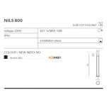 Słupek ogrodowy NILS 800 IP44 AZ4481 AZZARDO 80 cm metalowy E27 - 4