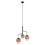 Lampa wisząca LESLA PEN-5359-3-BKCOP Italux NOWOCZESNY ZWIS KIELICHOWE KLOSZE MIEDŻ / CHROM / CZARNY  - 2