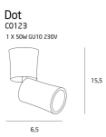  lampa sufitowa  plafon MAX-LIGHT Dot C0123 łamany biały nowoczesny - 2