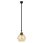 Lampa wisząca CARDENA MDM-4330/1 GD+AMB Italux POJEDYNCZY KULA INDUSTRIAL / RETRO CZARNY / ZŁOTY / BURSZTYNOWY  - 2