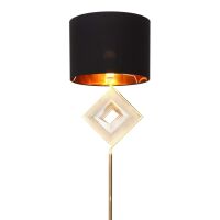 Lampa podłogowa BENARDI LDF 5529 (GD+BK) Lumina Deco złota czarny abażur 154 cm