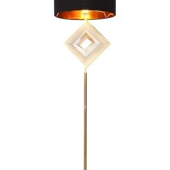 Lampa podłogowa BENARDI LDF 5529 (GD+BK) Lumina Deco złota czarny abażur 154 cm