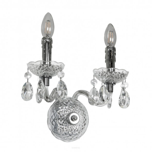 Kinkiet Whiz A.90690/2CLE Italux  chrom styl pałacowy elegancki