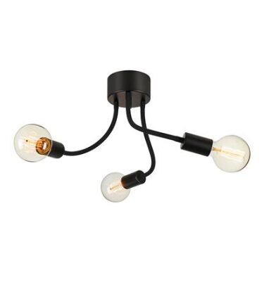 Plafon MEDUSA 107930 Markslojd Fantazyjnie wygięte ramiona CZARNA 3 źródła światła 