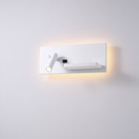 Kinkiet HOTELS 417L ELKIM biały USB ładowarka indukcyjna