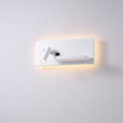 Kinkiet HOTELS 417L ELKIM biały USB ładowarka indukcyjna