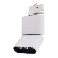 Reflektor do szyny biały S0001 Maxlight łamany 3 źródła światła techniczny biało-czarny