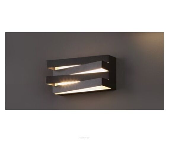 Kinkiet Araxa W0178 BK Maxlight  wykonany z metalu o czarnym wykończeniu