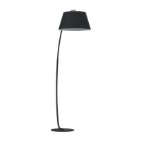 Lampa podłogowa Pagoda PT1 NERO  Ideal Lux 051765 metalowa rama wykończona satynową emalią klosz z tkaniny w kolorze czarnym