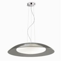 Lampa wisząca Lena SP3 D64 Ideal Lux  066592  klosz z satynowego w kolorze szarym oprawa z chromowanego niklu
