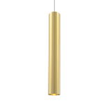 Lampa wisząca STALA/Z 010 XL ELKIM Minimalistyczna tuba czarna biała lub złota wysokość 40 cm GU10  - 2