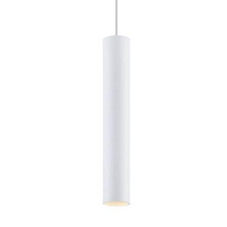Lampa wisząca STALA/Z 010 XL ELKIM Minimalistyczna tuba czarna biała lub złota wysokość 40 cm GU10 