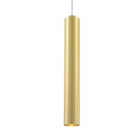 Lampa wisząca STALA/Z 010 XL ELKIM Minimalistyczna tuba czarna biała lub złota wysokość 40 cm GU10 
