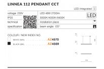 Lampa wisząca LINNEA 112 PENDANT CCT AZ4570 Azzardo ściemnialna 112 cm  - 4