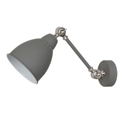 LAMPA ścienna kinkiet Italux Sonny  Sonny MB-HN5010-1-GR wykonana jest ze stali o szarym wykończeniu w stylu industrialny łamana