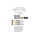Oprawa natynkowa okrągła biała nowoczesna SOVANA TOP 55 CCT AZzardo AZ2724  z dimmerem 55 cm średnica - 2