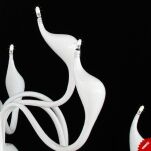 Lampa wisząca Snake 2 biała AZzardo MP 6230-15 WH  kształtem przypomina węże ma kolor biały - 2