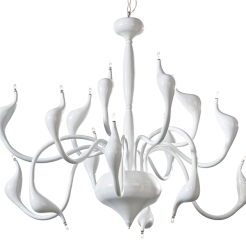 Lampa wisząca Snake 2 biała AZzardo MP 6230-15 WH  kształtem przypomina węże ma kolor biały