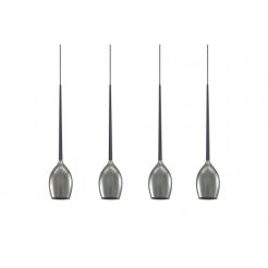 Lampa wisząca Izza 4 AZ2938 smoky szklane dymione szkło
