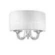 Kinkiet Swan AP2 Ideal Lux  035864 chromowana metalowa oprawa klosze z plisowanej organzy środkowe korpusy wykonane ze szkła - 2