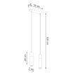 Lampa wisząca ZANE 2 SL.0966 Sollux Lighting tuby z drewna i betonu GU10 - 5