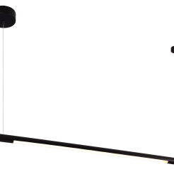 Lampa wisząca ORGANIC HORIZON P0354 poprzeczna rurka  Maxfliz lampa jest w stylu nowoczesnym czarna led okrągła