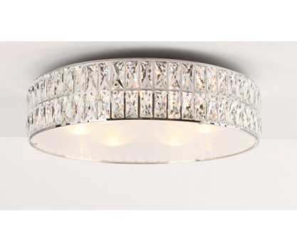 Plafon Diamante C0122 Maxlight  okrągły kryształowy z metalu i szkła