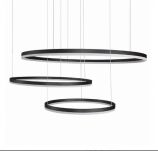 Lampa wisząca HALO 100+80+60 AZ4707 Azzardo 3 okręgi LED nowoczesna czarna - 2