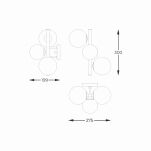 Kinkiet lampa ścienna MOLECULE biało złoty Zuma Line W0454-03U-F7AA - 2