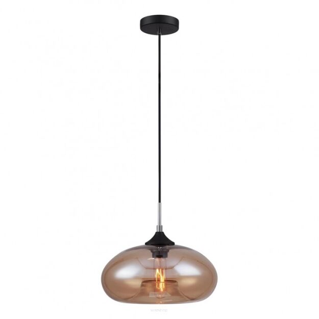 Lampa wisząca Valio MDM2093/1 C Italux nowoczesna klosz w kształcie kulistym ze szkła przyciemnianego