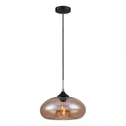 Lampa wisząca Valio MDM2093/1 C Italux nowoczesna klosz w kształcie kulistym ze szkła przyciemnianego