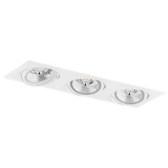 Lampa sufitowa wpuszczana OLIMP PLUS 6116 Argon ruchoma czarna 3xES111