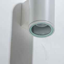 Lampa zewnętrzna kinkiet JOE WALL 2 AZ4316 IP54 świeci góra-dół biały z metalu i szkła