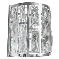 Kinkiet KYIV II -  W02872CH cosmolight  EKSTRAWAGANCKA Rama w kolorze chromu kryształowe szkło