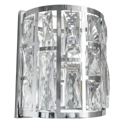 Kinkiet KYIV II -  W02872CH cosmolight  EKSTRAWAGANCKA Rama w kolorze chromu kryształowe szkło