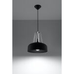 LAMPA WISZĄCA CASCO Biała/Czarne Drewno Oświetlenie LED stal Nowoczesna  SL.0389  SOLLUX LIGHTING - 2