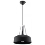 LAMPA WISZĄCA CASCO Biała/Czarne Drewno Oświetlenie LED stal Nowoczesna  SL.0389  SOLLUX LIGHTING - 3