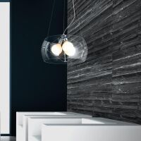 Lampa wisząca Cosmo 2 przezroczysta Azzardo 2901-3PB AZ0910 wykonana jest z metalu oraz szkła o wykończeniu przezroczystym