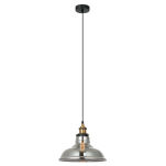 Lampa wisząca HUBERT MDM-2381/1 GD+SG Italux Czarno / złota z grafitowy kloszem - 2