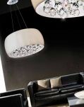 Lampa wisząca Quince 40 AZzardo  AZ0701 okrągły szklany klosz z ozdobnymi kryształkami - 3