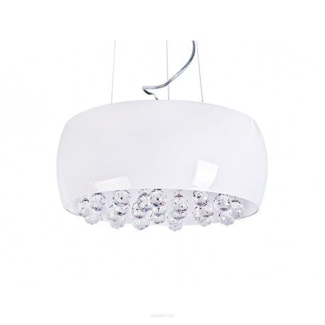 Lampa wisząca Quince 40 AZzardo  AZ0701 okrągły szklany klosz z ozdobnymi kryształkami