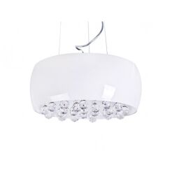Lampa wisząca Quince 40 AZzardo  AZ0701 okrągły szklany klosz z ozdobnymi kryształkami